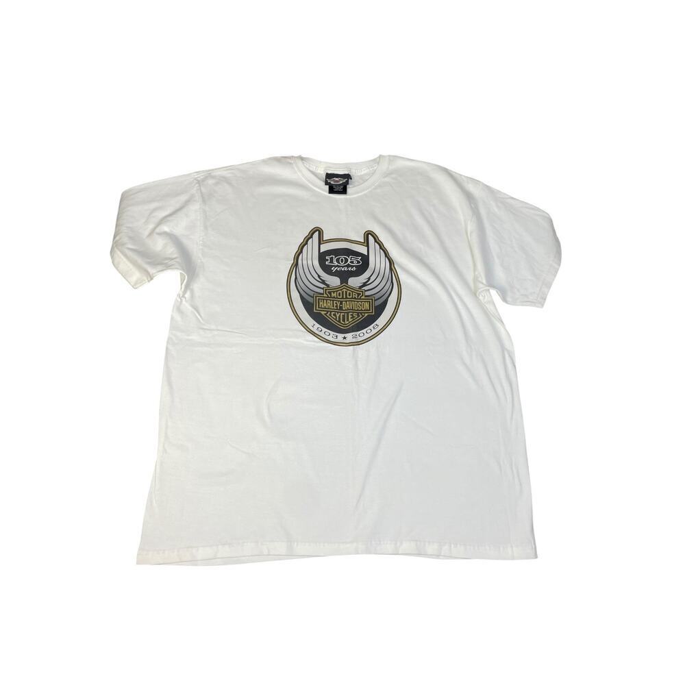 Harley-Davidson Men’s 2XL White 105th Anniversary Graphic T-shirt